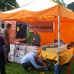 Orange gazebo at Green fair